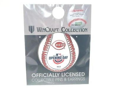 Cincinnati Reds 2021 Opening Day Baseball Round Lapel Pin Team Store LE - Image 1 of 4