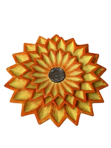 SET 3 PIATTI GIRASOLI IN CERAMICA DIAMETRO CENTRO TAVOLA ARREDO CM 15 - 20 - 28 - Imagen 1 de 3