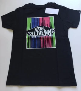 VANS Kids Off The Wall Boxed In SS Tee VN0A7XX9 Black Size 5/M - Picture 1 of 3