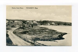 Pocasset, postal de Bourne MA, calle a lo largo de South Shore, puerto, cabañas - Imagen 1 de 2
