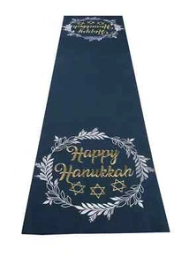 Happy Hanukkah Embroidered Table Runner, 15 by 70-Inch - Picture 1 of 3
