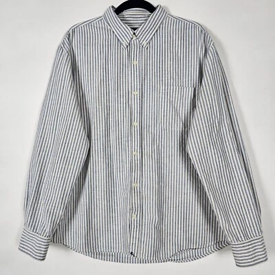 Camisa Vince con cuello a rayas para hombre 2XL manga larga con botones Foto 1 de 4