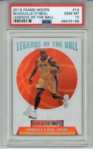 2019 PANINI HOOPS LEGENDS OF THE BALL #14 SHAQUILLE O'NEAL PSA 10 LOW POP RARE - Picture 1 of 2