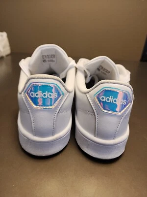 Adidas Neo Cloudfoam Memory Mujer Blanco Holográfico Tenis Zapatos Talla 9 Foto 1 de 4