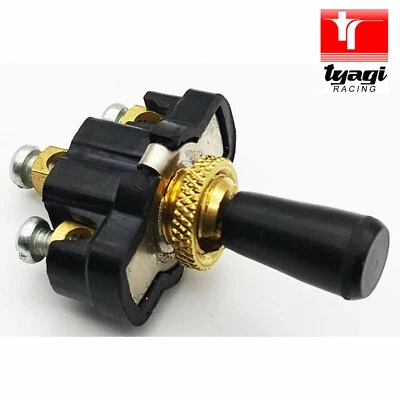 3-Way Switch Switcher ON-OFF-ON Button Machinary 12v Flip Toggle Switch Brass - Image 1 of 3