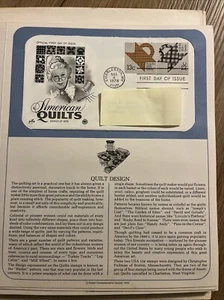 American Quilt Commemorative Stamps $.13 First day of issue March 8, 1978 - Picture 1 of 1