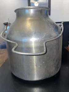 �️VINTAGE FARM MILCHDOSE EIMER EIMER EDELSTAHL SCHNELLER VERSAND - Bild 1 von 7