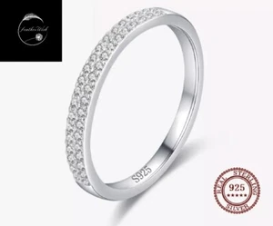 Sterling Silver 925 Ring Classic Princess Band Gift For Womens Girls Ladies - Picture 1 of 7