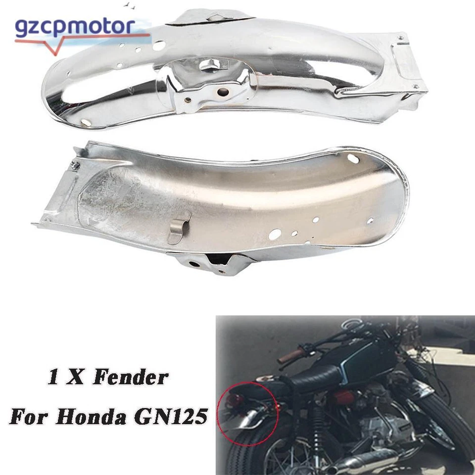 Chrome Aluminum Front Fender MudGuard Cover Protector For Honda GN125 Motorcycle - Image 1 of 4