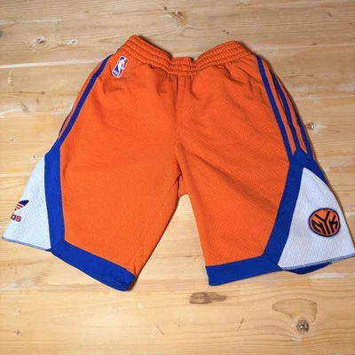 Adidas New York Knicks NBA Shorts Men’s Small Orange Blue Vintage Style Mesh - Image 1 of 4