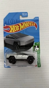 Tesla Cybertruck 2021 Hot Wheels #3/5 HW verde velocidad 177/250 plateado envío rápido - Imagen 1 de 2