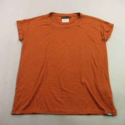 Prana Shirt Womens Medium Short Sleeve Crew Neck Pullover Stretch Orange - Image 1 of 4