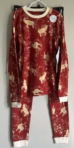 BURT’S BEES KIDS Starry Reindeer Pajamas Set 10 NEW NWT Twins PJ’s Snug-Fit - Picture 1 of 6