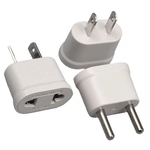10x Plug Adapter US Plug 125‑250v 10A 1000W White Universal Travel Power Con NEW - Afbeelding 1 van 12