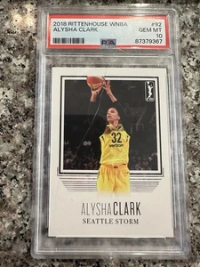 2018 Rittenhouse WNBA Alysha Clark PSA 10 Storm Aces Mystics READ - Picture 1 of 3