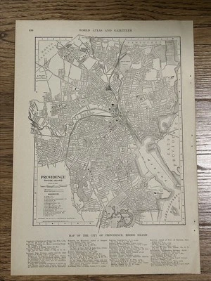 "Antiguo mapa de Providence de 1927, Rhode Island 15""x11""" Foto 1 de 4