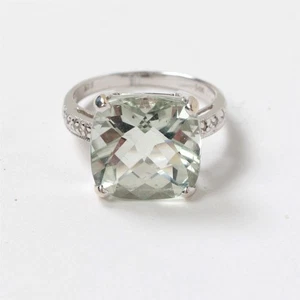 14K White Gold Aquamarine Ring - Picture 1 of 7