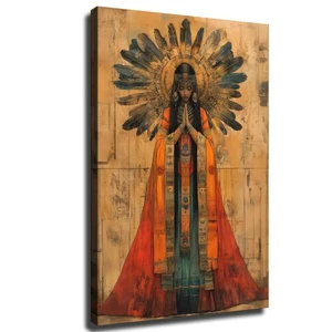 Göttin Pachamama Leinwand Wandbild, Inka Göttin der Fruchtbarkeit und Ernte Wal... - Bild 1 von 7
