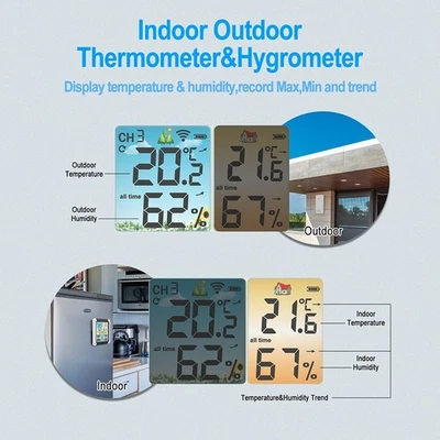 Sleek Design Digital Weather Station for Modern Home or Office Applications - Image 1 of 4