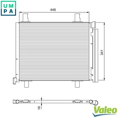 CONDENSER AIR CONDITIONING 814168 FOR SKODA VW SEAT CPGA/CHYB/CHYA 1.0L 3cyl UP! - Image 1 of 4