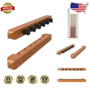 Eleganter Pool-Queuehalter aus Hartholz 2-stufige Ablage lackiert - Bild 1 von 12