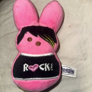 Peeps Pink Emo Rock 6” Bunny Plush Stuffed Easter Just Born - Picture 1 of 3