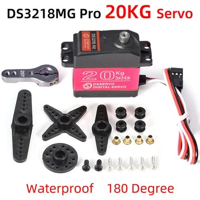Waterproof Servo 20KG High Speed Metal Gear Digital Servo for 1/8 1/10 RC Cars - Image 1 of 4