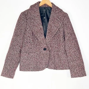Talbots Red Brown Black Tweed Blazer Jacket NWT - Picture 1 of 15