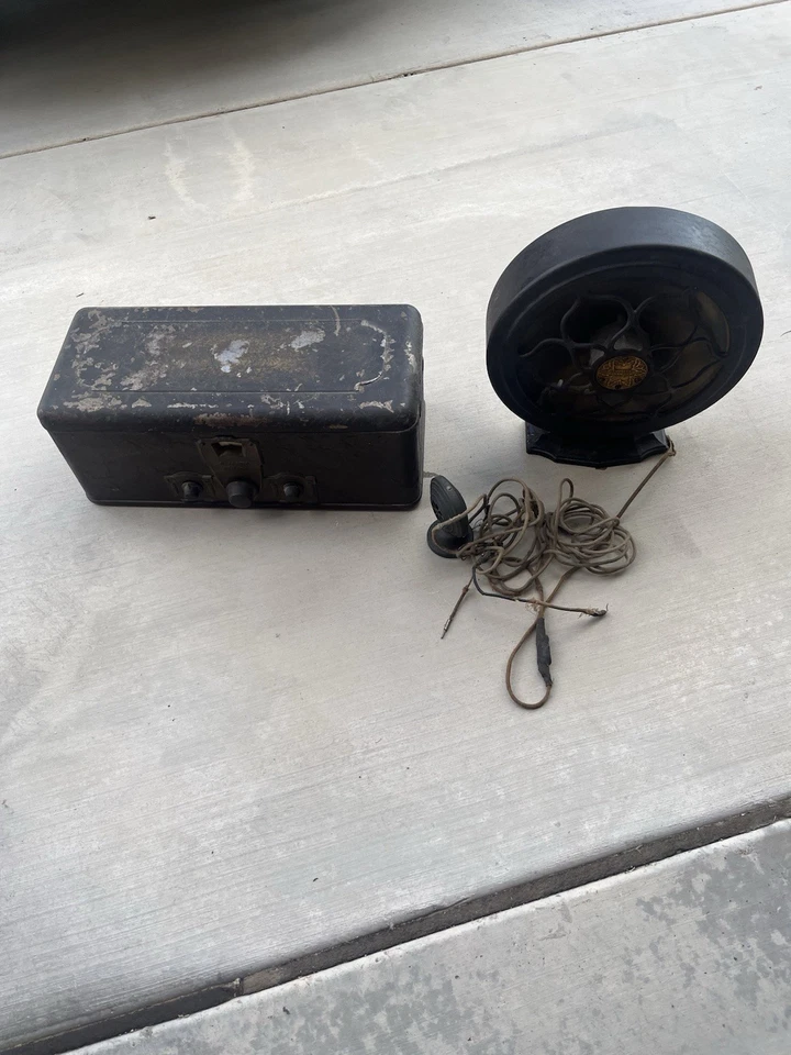 Radio y altavoces Crosley Show Box 1928-29 buen estado Foto 1 de 3