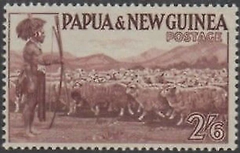 Papua New Guinea 1952 SG13 2/6d Native Shepherd MLH Cover