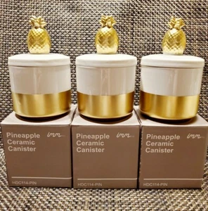 Pineapple Ceramic Canister Jewelry Trinket Box Storage Necklace Containers. - Picture 1 of 6