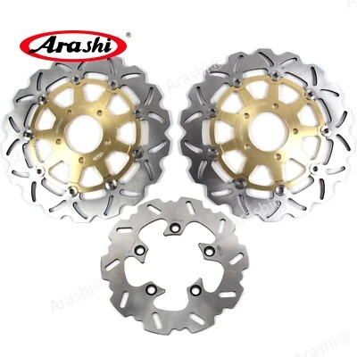 For Suzuki GSXR600 GSXR750 2004 2005 K4 K5 Arashi GOLD Front Rear Brake Rotor - Image 1 of 4