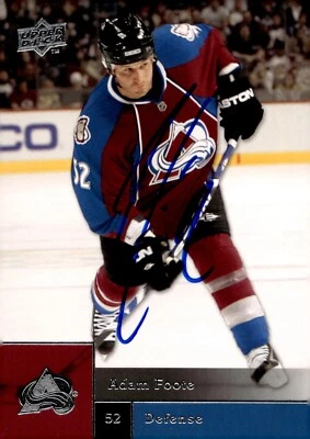 Adam Foote - Signed 2009-10 Upper Deck Series 2 Card #435 - Image 1 of 2