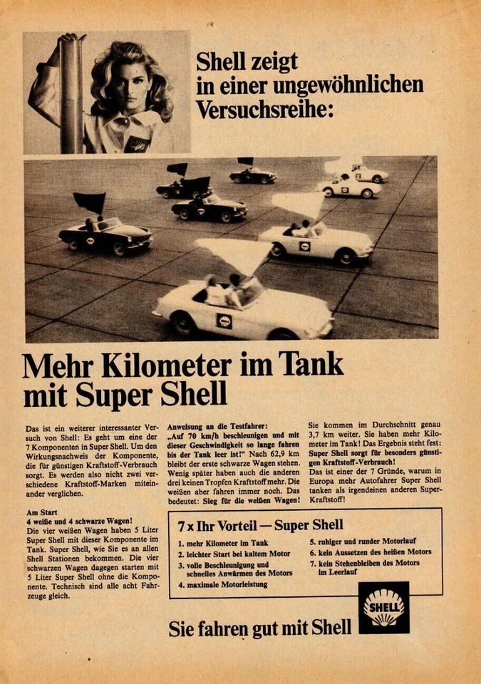 3w22072/ Alte Reklame aus 1966 – Sie fahren gut mit SHELL. - Bild 1 von 1