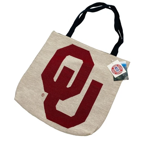 University of Oklahoma OU 17in Collegiate Woven Tapestry Tote Bag Cover