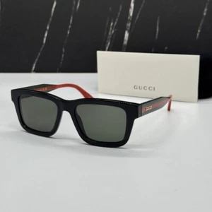 NEW GG1869S 001 GUCCI SUNGLASSES BLACK GREEN GREY UNISEX EYEWEAR GUCCI - Picture 1 of 13