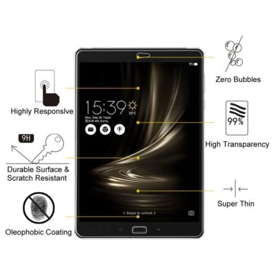 ASUS ZENPAD 3S 10,Z8,Z8s Premium HD Tempered Glass Screen Protector 9H Hardness - Image 1 of 4