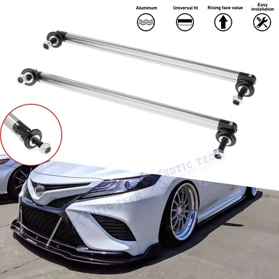 Pair Aluminum Alloy Front Lip Bumper Splitter For Lexus ES IS RC Toyota Camry - Image 1 of 4