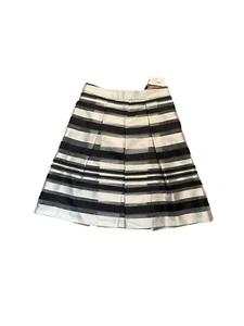 Milly Minis Girls Black Cream Sheer Striped Circle Adjustable Waist Skirt Sz 16 - Picture 1 of 14