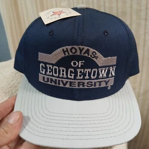 Vintage Georgetown Hoyas Mütze Cap Snapback Basketball Blau Silber Herren 90s P Cap - Bild 1 von 9