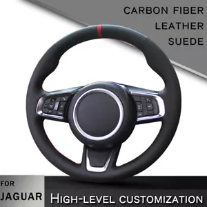 Cubierta de volante trenzado de coche personalizada para Jaguar XF XE F-PACE interior elegante - Imagen 1 de 15
