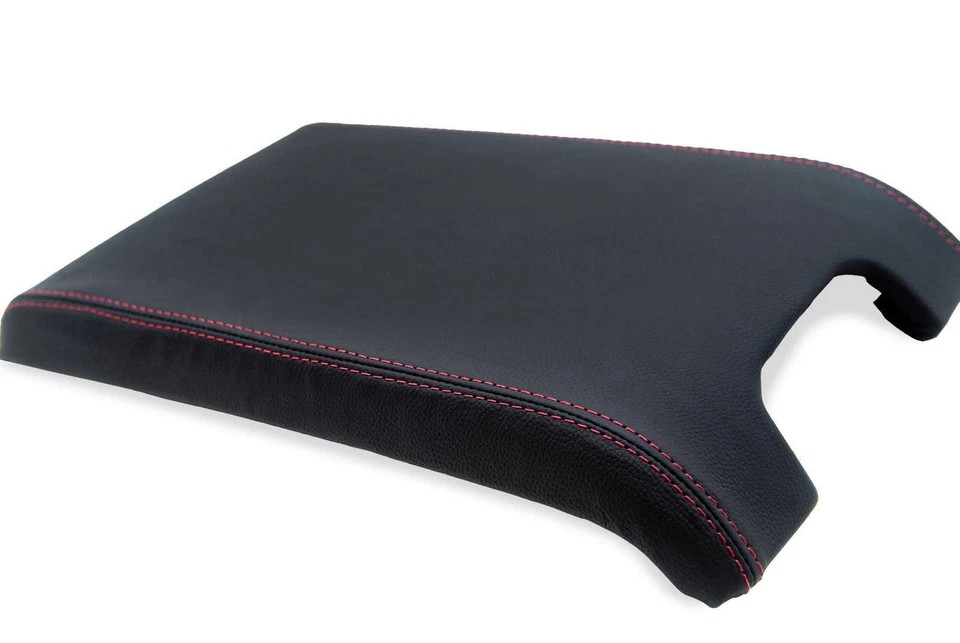 Fits 09-14 Ford F150 Raptor Faux Leather Armrest Console CoverBlack w Red Stitch Foto 1 de 1