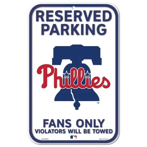 PHILADELPHIA PHILLIES PARKING FANS ONLY 11"X17" PLASTIC SIGN DURABLE POSTER MLB Cover
