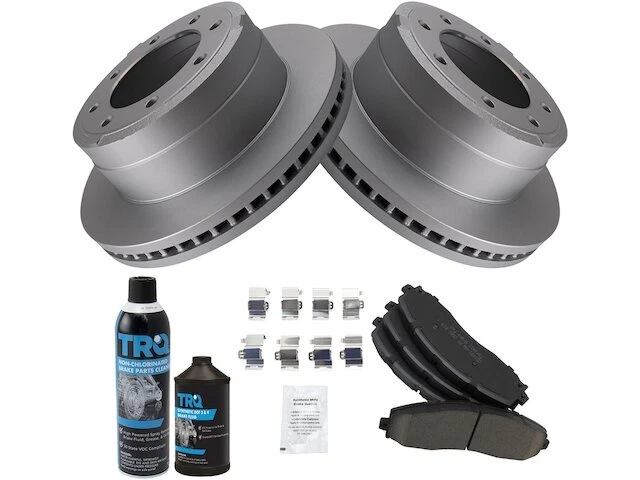 Kit de pastillas de freno trasero y rotor TRQ 13KM58K para Ford F350 Super Duty 2013-2019 Foto 1 de 1