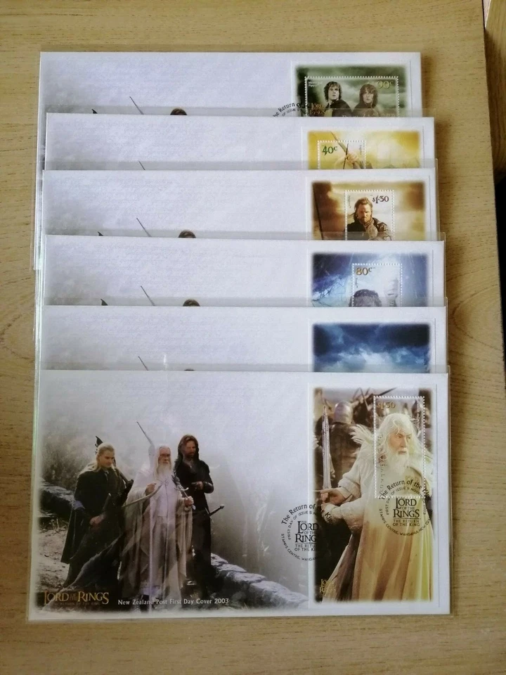New Zealand 2003-Lord of the ring-M/S FDC (6 FDC) First Day Cover-C - Image 1 of 1