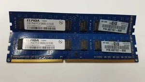 Elpida 4GB(2X2GB) PC3-10600 DDR3-1333MHz non-ECC Unbuffered CL9 240Pin DIMM D-RK - Picture 1 of 1