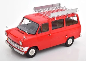 KK SCALE 1/18 DIECAST 1965 MK1 MKI FORD TRANSIT BUS/VAN MINIBUS RED KKDC180465 - Picture 1 of 5