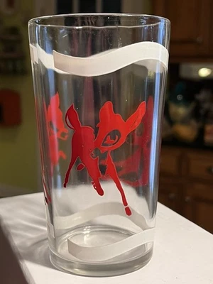 Vaso cervatillo ciervo bebé mediados de siglo vintage Rudolph Navidad rojo y blanco Foto 1 de 4