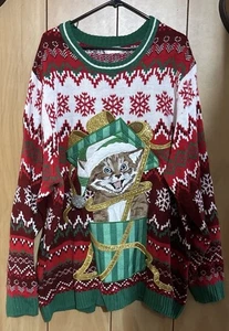 Holiday Time Ugly Christmas Unisex Pullover 3XL Kätzchen Katze Geschenkbox mit Beutel - Bild 1 von 5