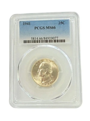 Washington Quarter 1941 graduación profesional MS66 Foto 1 de 3